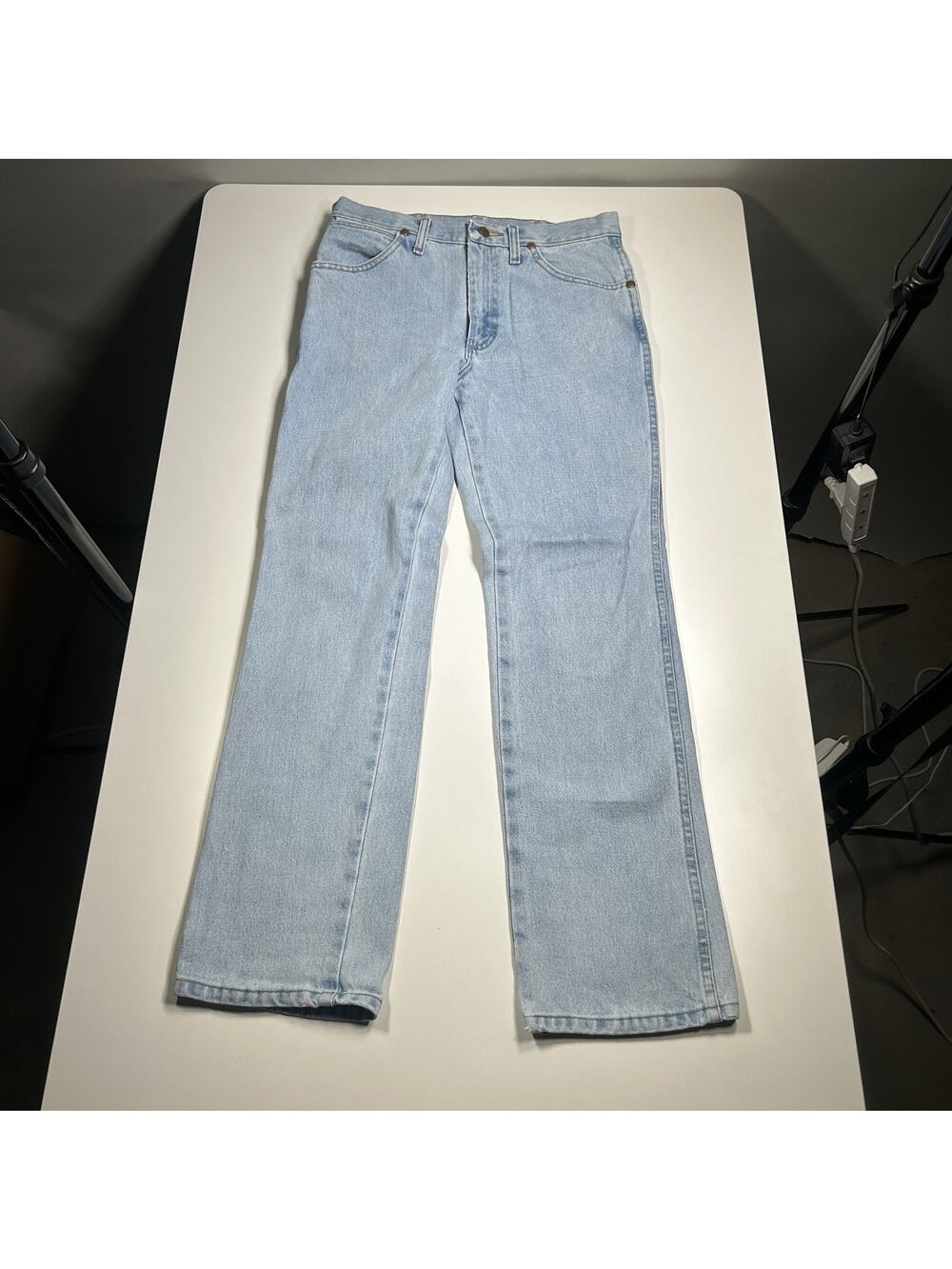 Wrangler Jeans Men’s 29x30 Cowboy Cut Slim Fit 936GBW Light Wash Western Denim